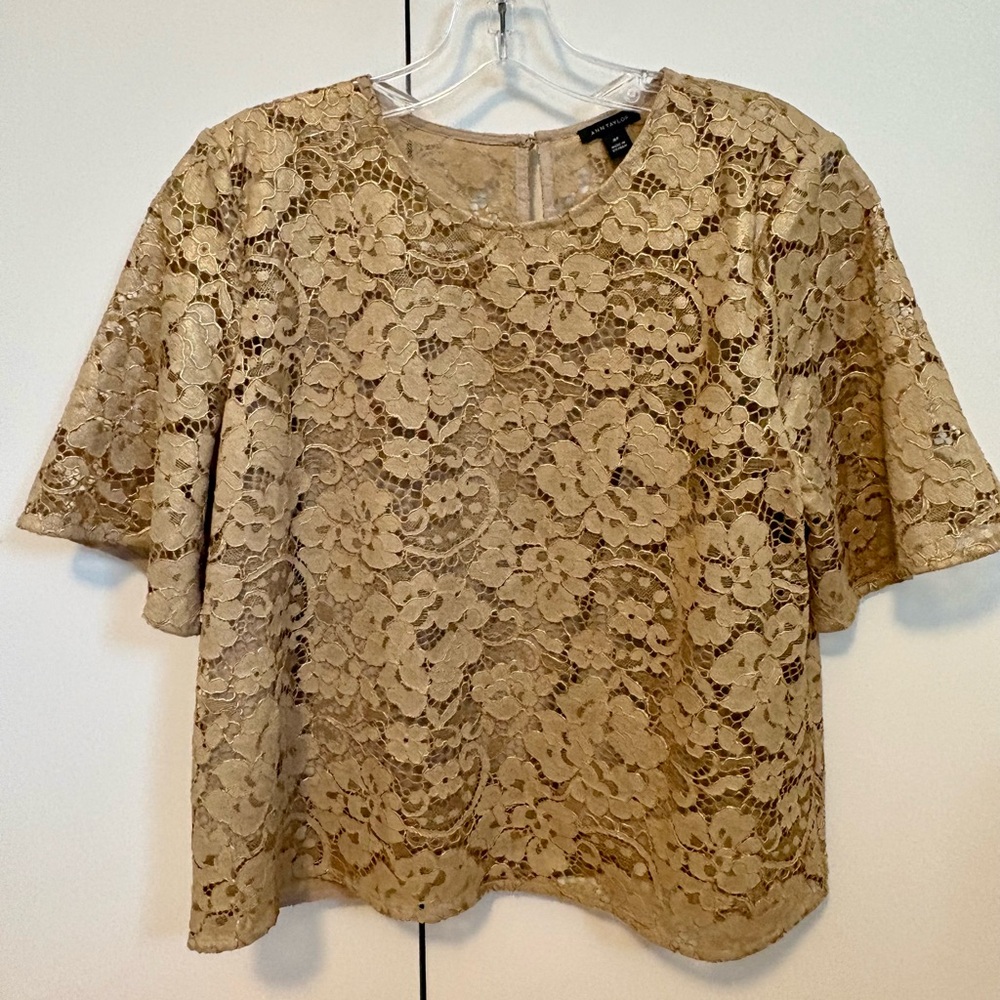 Ann Taylor Lined Lace Top